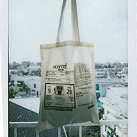 "window sticker graphic" cotton tote bag (NATURAL)