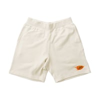 ”sunroof racing logo" sweat shorts (NATURAL)