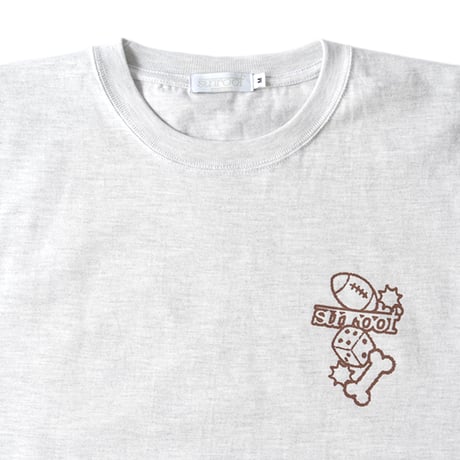 "sundy graphic" crew neck T-shirt (ASH GRAY)