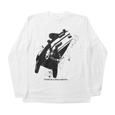 "SX car graphic" long sleeve T-shirts (WHITE)