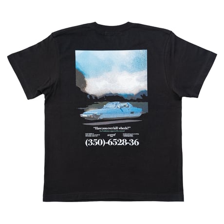 "flying car graphic" T-shirts (BLACK)