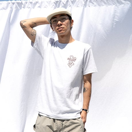 "sundy graphic" crew neck T-shirt (ASH GRAY)