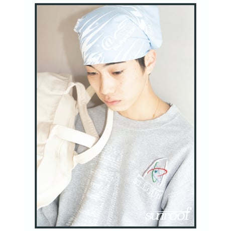 "decal graphic"bandana (SKY BLUE)