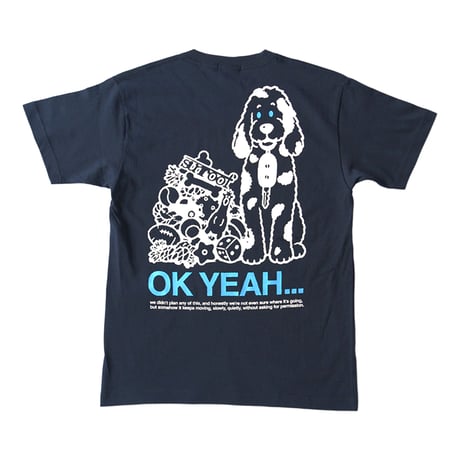 "sundy graphic" crew neck T-shirt (NAVY)