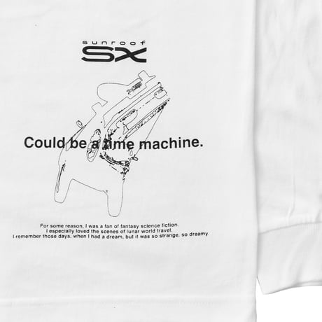 "SX car graphic" long sleeve T-shirts (WHITE)