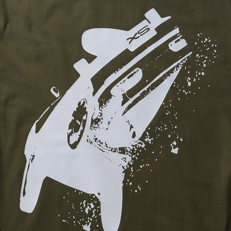 "SX car graphic" long sleeve T-shirts (KHAKI)