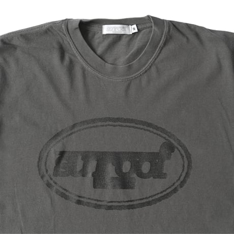 "sunburn logo" crew neck T-shirt (WASHED GRAY)