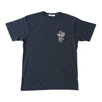 "sundy graphic" crew neck T-shirt (NAVY)