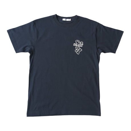 "sundy graphic" crew neck T-shirt (NAVY)