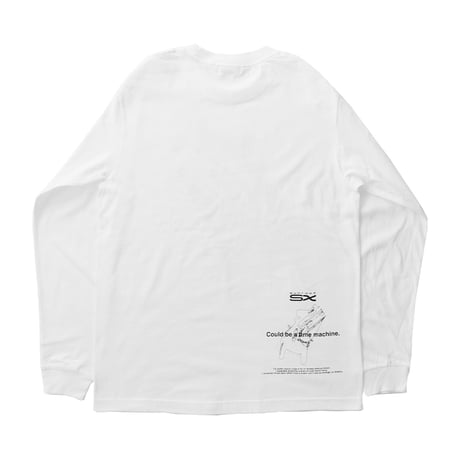 "SX car graphic" long sleeve T-shirts (WHITE)