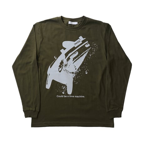 "SX car graphic" long sleeve T-shirts (KHAKI)