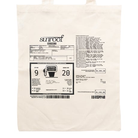 "window sticker graphic" cotton tote bag (NATURAL)