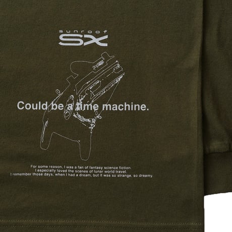 "SX car graphic" long sleeve T-shirts (KHAKI)