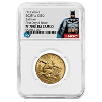【お取り寄せ】2025年 DCコミックス バットマン $50金貨 1/2oz NGC PF70UC