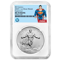 【お取り寄せ】2025年 DCコミックス スーパーマン 1oz 銀メダル NGC NS70