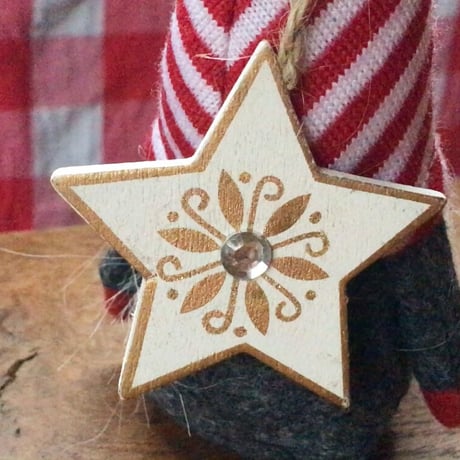 北欧デンマーク*木製クリスマスオーナメント*星*ヴィンテージ