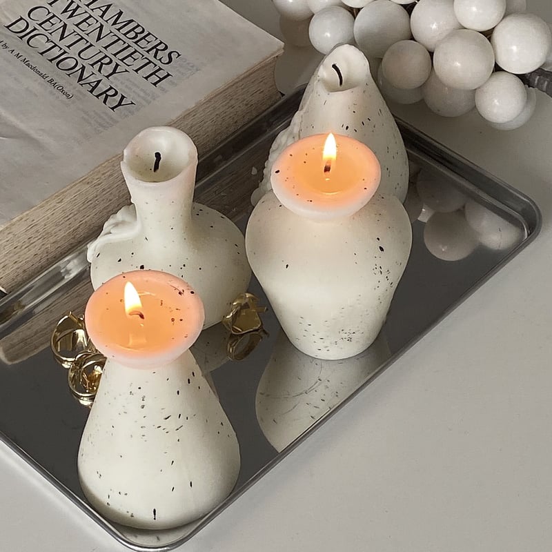 * vintage candle ❀ 小さな陶器製 キャンドル vintage candle ❀ 小さな陶器製 キャンドル