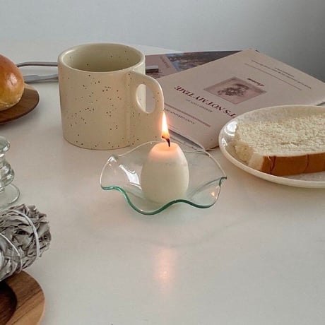 フリルクリアキャンドルホルダー