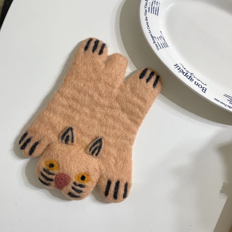 ウールフェルトアニマルコースター