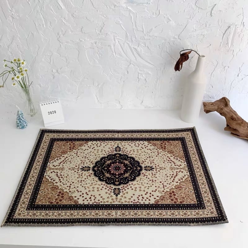 41cmx57cmペルシア絨毯ミニラグヴィンテージ ラグナイン絨毯 ペルシア絨毯ミニラグナイン絨毯ヴィンテージ ラグ - メルカリ