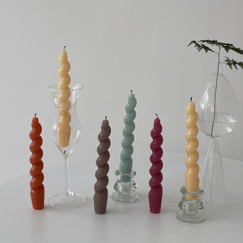 スパイラルキャンドル　24本　15㎝ スパイラルキャンドル 24本 15㎝ スパイラルキャンドル | Holiday Room