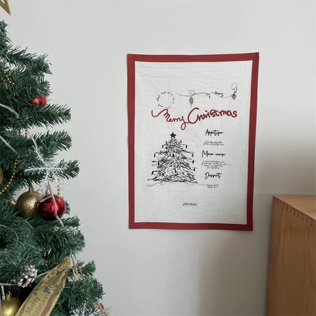 クリスマスファブリックタペストリー