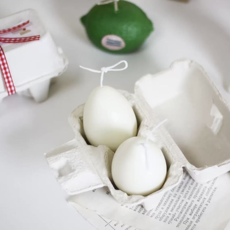 フランス製　エッグキャンドル　2個セット フランス製 エッグキャンドル 2個セット