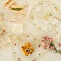 クリアレトロフラワープレート