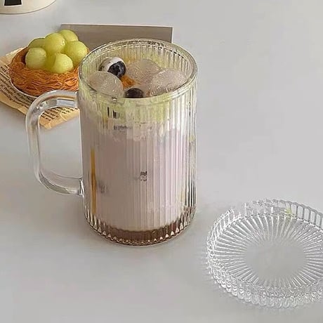 ストライプガラスマグ