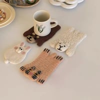 ウールフェルトアニマルコースター