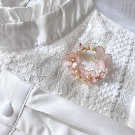 【再販】𝗦𝗔𝗞𝗨𝗥𝗔 ブローチ🌸 ꒱