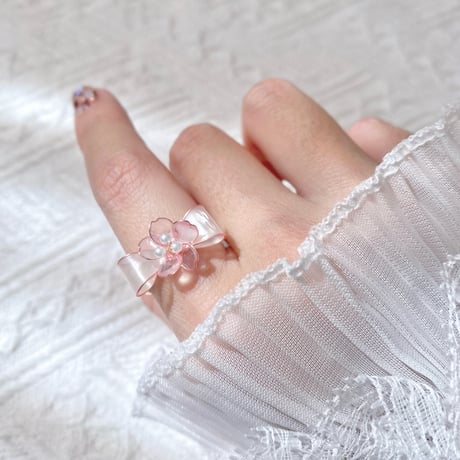 【再入荷】𝗌𝖺𝗄𝗎𝗋𝖺 𝗌𝖺𝗄𝗎 𝗋𝗂𝖻𝖻𝗈𝗇🌸 ring