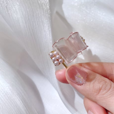 【再入荷】𝗦𝗮𝗸𝘂𝗿𝗮 𝗿𝘂𝗯𝗮𝗻🌸ヘアクリップ or ポニーフック