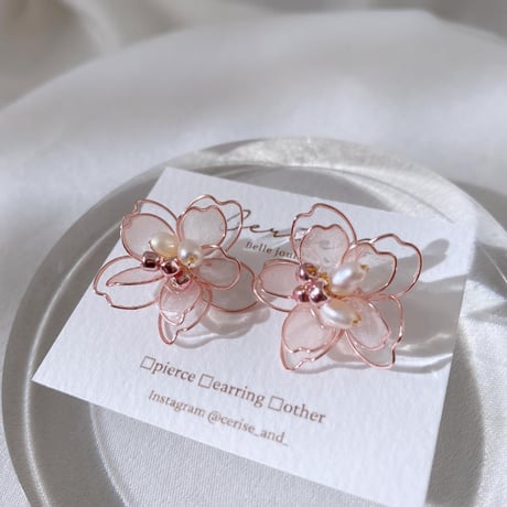 【再再販】𝐬𝐚𝐤𝐮𝐫𝐚... 𝟮𝟬𝟮𝟰 🌸 ピアス/イヤリング