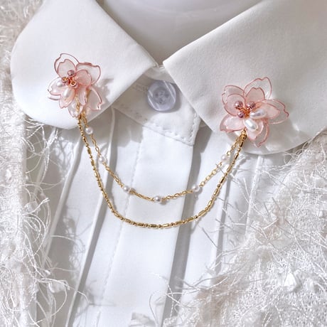 【再販】𝐬𝐚𝐤𝐮𝐫𝐚 襟ブローチ🌸𝗉𝗂𝗇𝗄