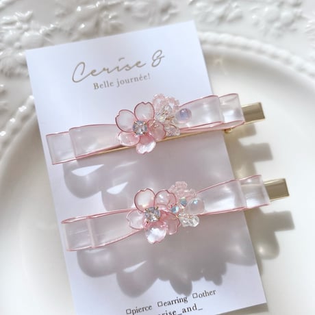 【再入荷】𝗳𝗹𝗲𝘂𝗿𝘀 𝗿𝘂𝗯𝗮𝗻🌸 𝗁𝖺𝗂𝗋 𝖼𝗅𝗂𝗉 𝗌𝖾𝗍