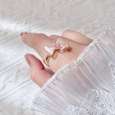 【再入荷】𝗌𝖺𝗄𝗎𝗋𝖺 𝗌𝖺𝗄𝗎 𝗋𝗂𝖻𝖻𝗈𝗇🌸 ring
