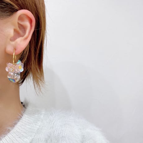 【再販】𝑓é𝑒𝑟𝑖𝑒 ~𝗌𝖺𝗄𝗎𝗋𝖺🌸~  ピアス/イヤリング