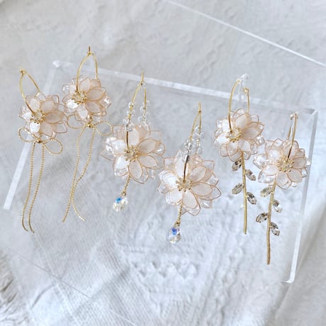 𝒇𝒍𝒆𝒖𝒓 𝒅𝒆 𝒈𝒍𝒂𝒄𝒆 ~𝐦𝐢𝐧𝐢 series~  ピアス/イヤリング