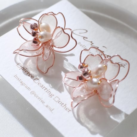 【再再販】𝐬𝐚𝐤𝐮𝐫𝐚... 𝟮𝟬𝟮𝟰 🌸 ピアス/イヤリング