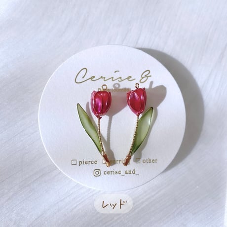 𝗺𝗶𝗻𝗶 𝗧𝗨𝗟𝗜𝗣🌷ピアス/イヤリング