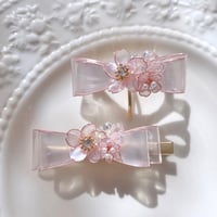 【再入荷】𝗦𝗮𝗸𝘂𝗿𝗮 𝗿𝘂𝗯𝗮𝗻🌸ヘアクリップ or ポニーフック