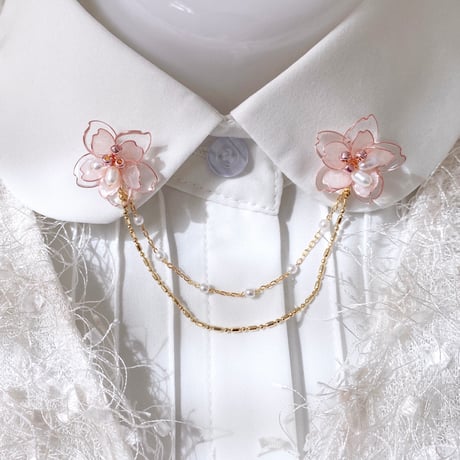 【再販】𝐬𝐚𝐤𝐮𝐫𝐚 襟ブローチ🌸𝗉𝗂𝗇𝗄