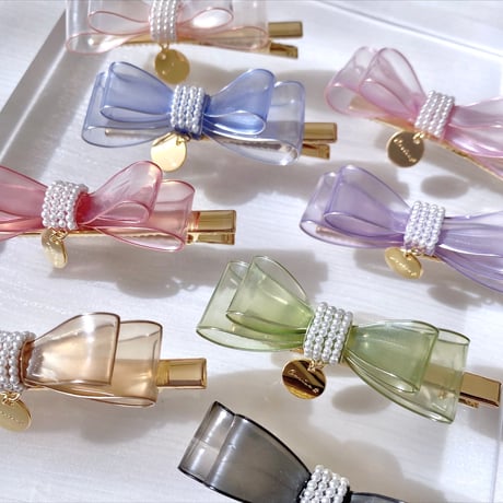 𝐑𝐮𝐛𝐚𝐧 𝗁𝖺𝗂𝗋 𝖺𝖼𝖼𝖾𝗌𝗌𝗈𝗋𝗒 🎀ロゴ付きリボンクリップ