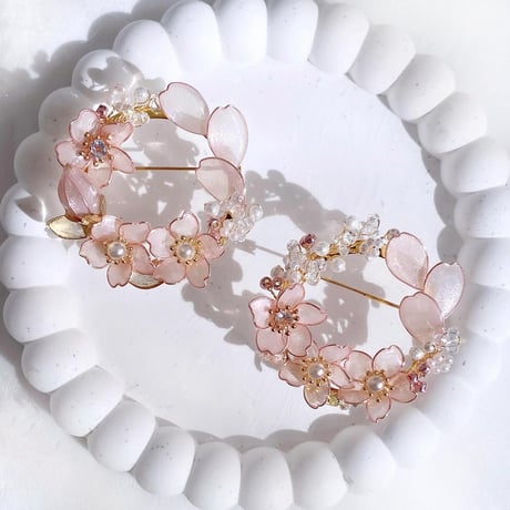 【再販】𝗦𝗔𝗞𝗨𝗥𝗔 ブローチ🌸 ꒱