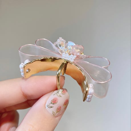 【再入荷】𝗦𝗮𝗸𝘂𝗿𝗮 𝗿𝘂𝗯𝗮𝗻🌸ヘアクリップ or ポニーフック