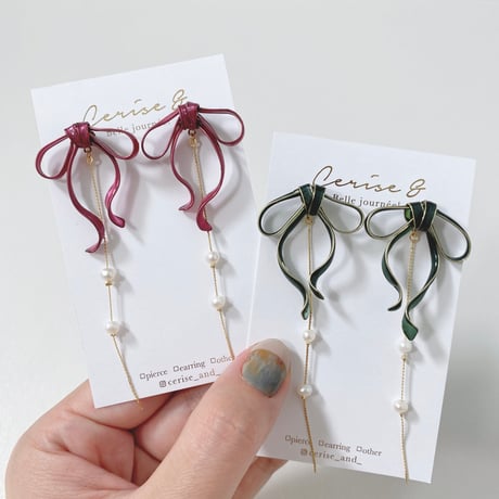 𝗆𝗂𝗇𝗂 𝐑𝐮𝐛𝐚𝐧＿♥ autumn color🍂 pierce / earring
