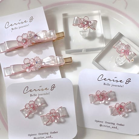 【再入荷】𝗌𝖺𝗄𝗎𝗋𝖺 𝗌𝖺𝗄𝗎 𝗋𝗂𝖻𝖻𝗈𝗇🌸 ring