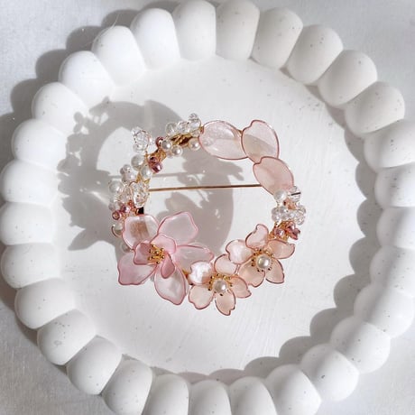 【再販】𝗦𝗔𝗞𝗨𝗥𝗔 ブローチ🌸 ꒱