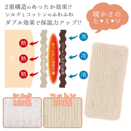 PP01 シルク＆コットン2重編みキッズレッグウォーマー